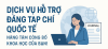Dịch vụ Hỗ trợ đăng tạp chí Quốc tế